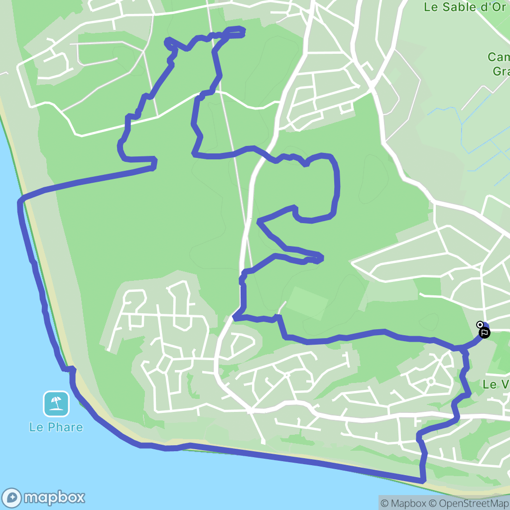 La Tranche-sur-Mer : carte du parcours de randonnée - France