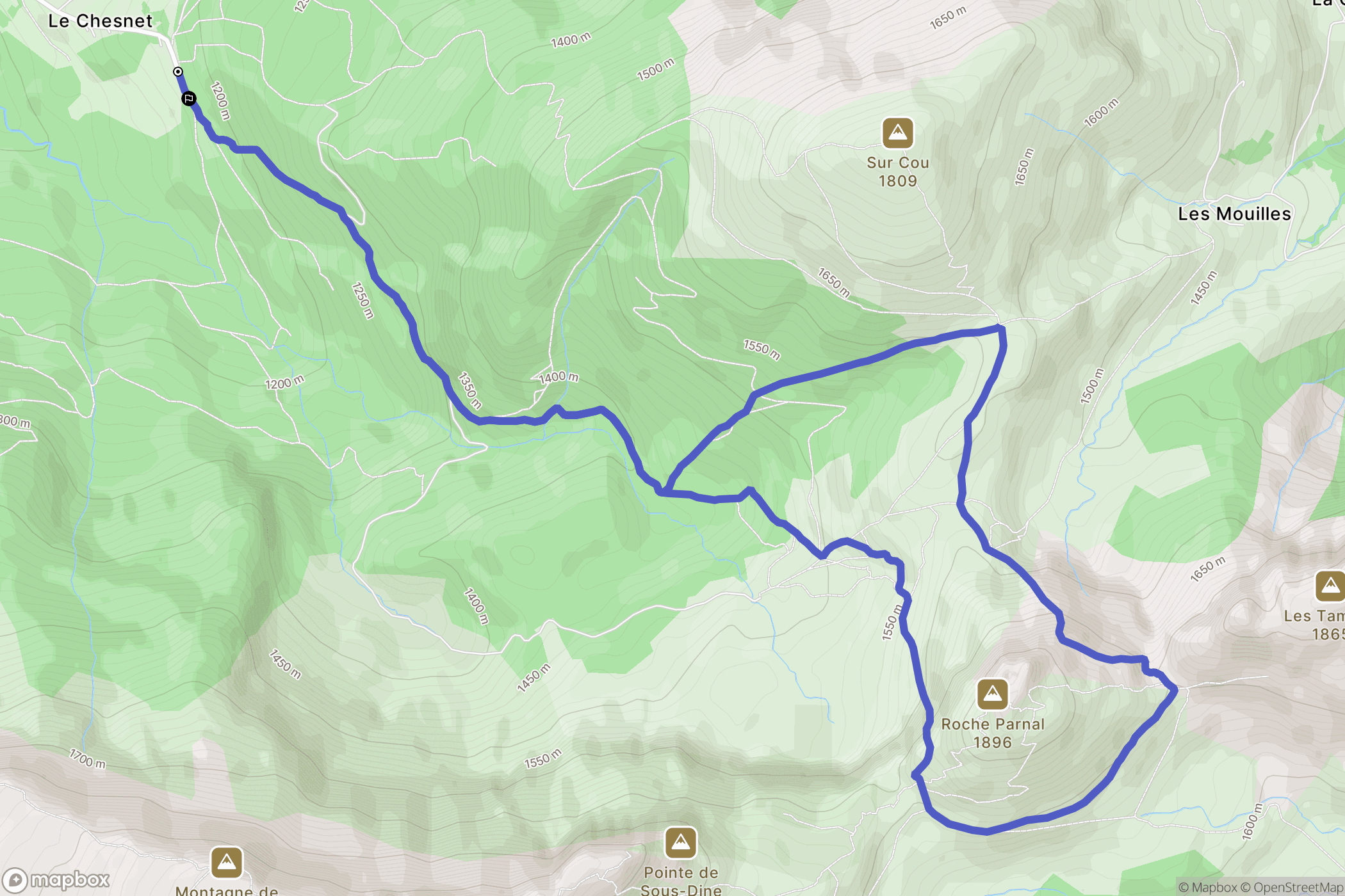 La Roche-sur-Foron : carte du parcours de randonnée - France