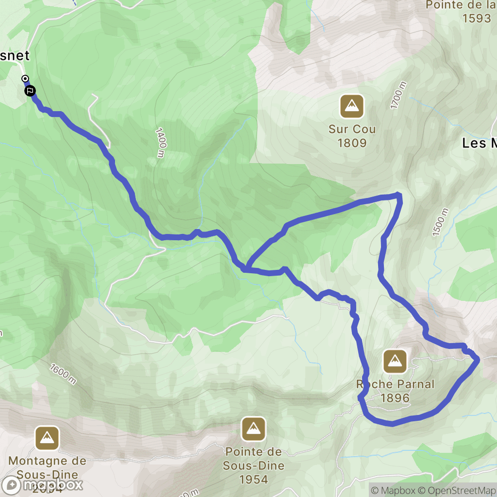 La Roche-sur-Foron : carte du parcours de randonnée - France