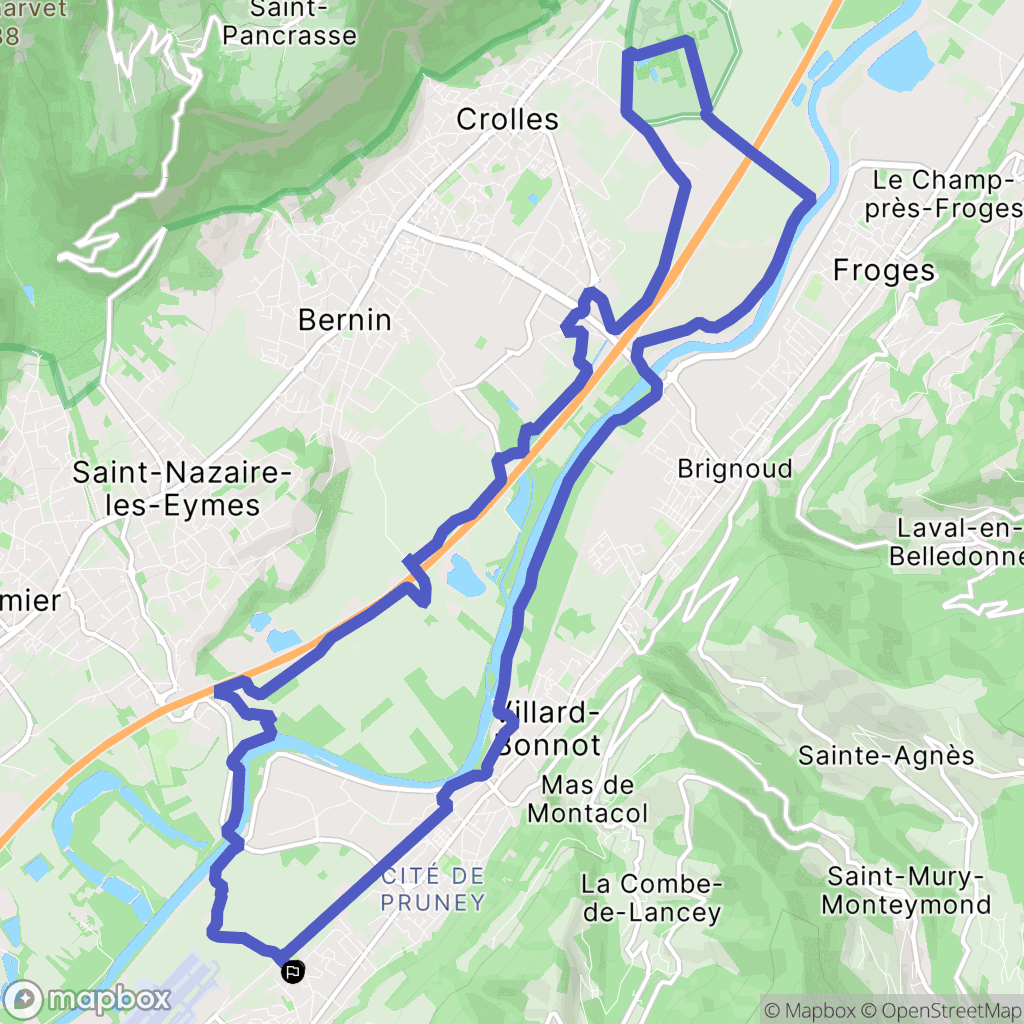 Le Versoud : carte du parcours de randonnée - France
