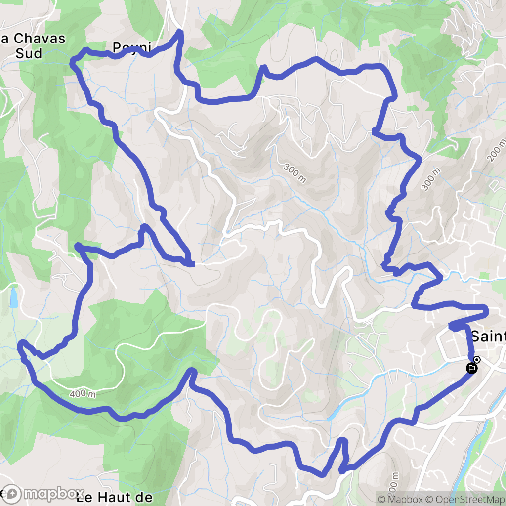 Saint-Péray : carte du parcours de randonnée - France