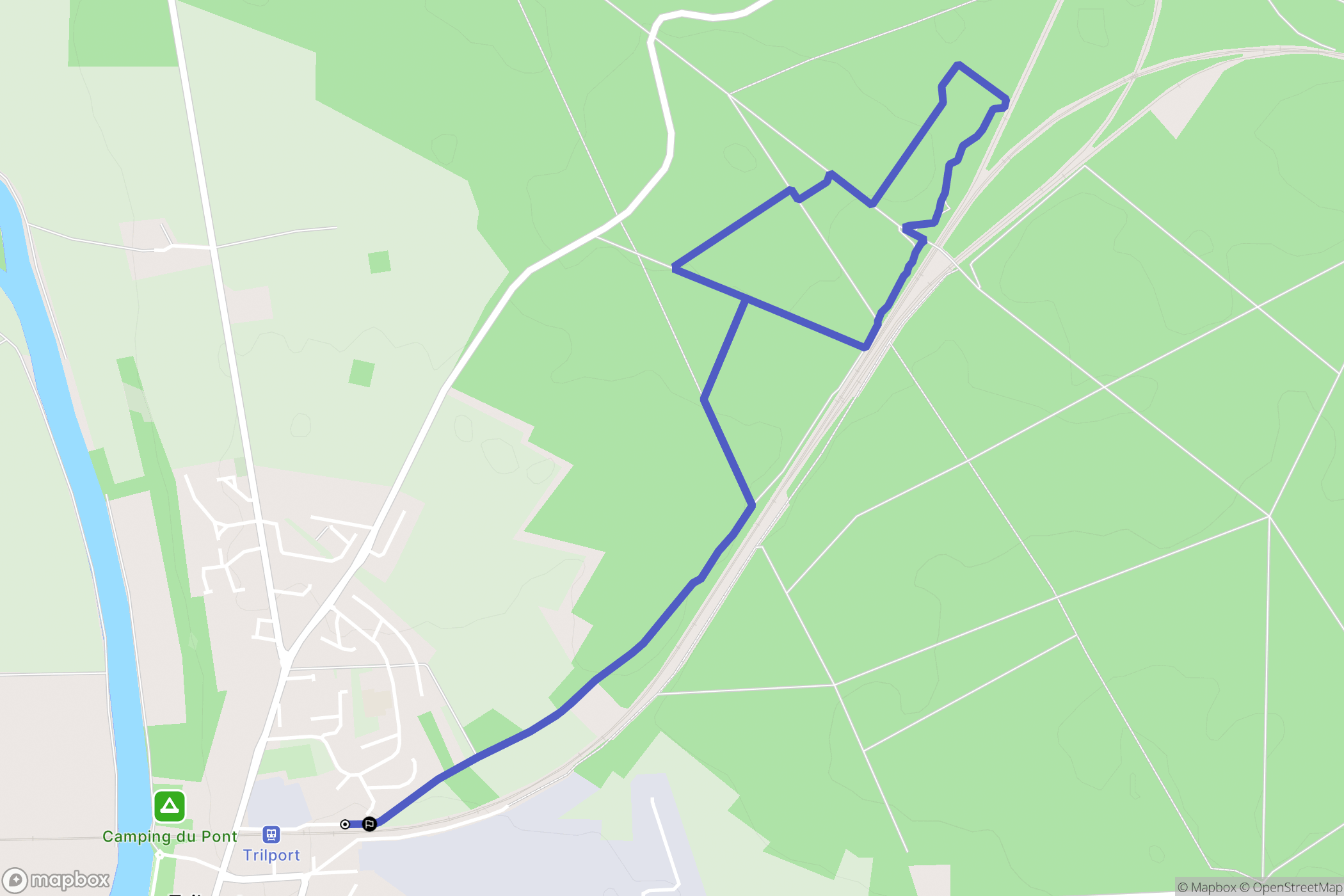 Trilport : carte du parcours de randonnée - France