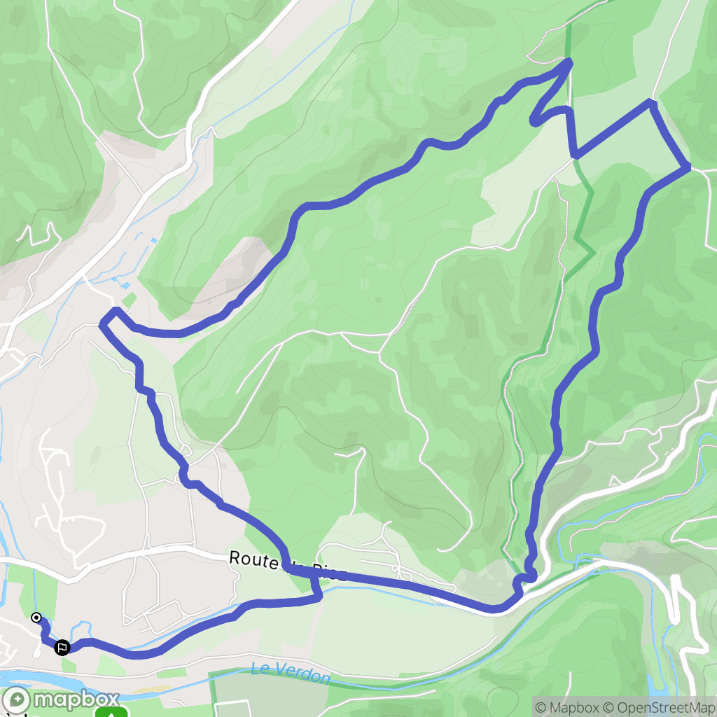 Gréoux-les-Bains : carte du parcours de randonnée - France