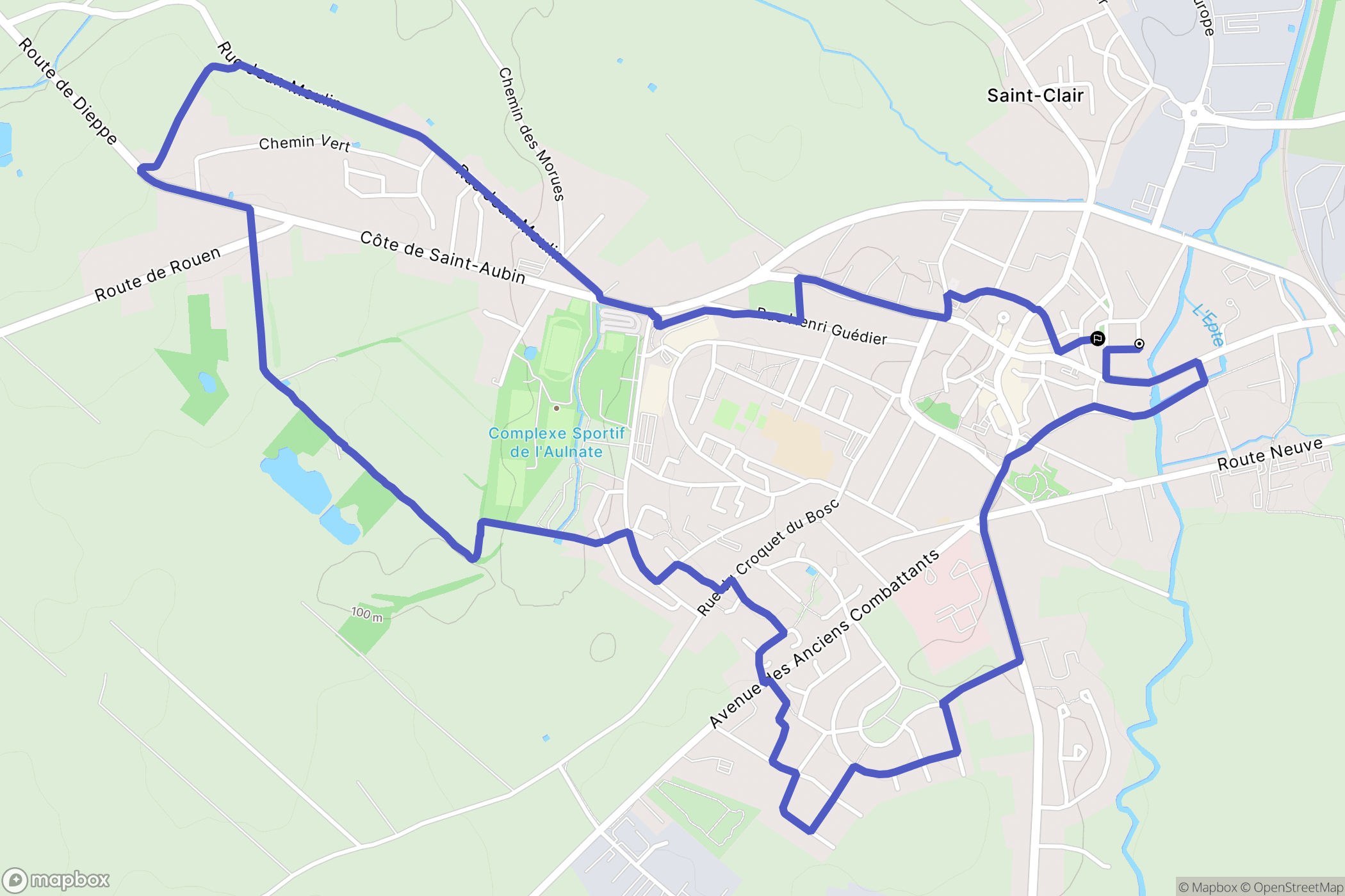 Gournay-en-Bray : carte du parcours de randonnée - France