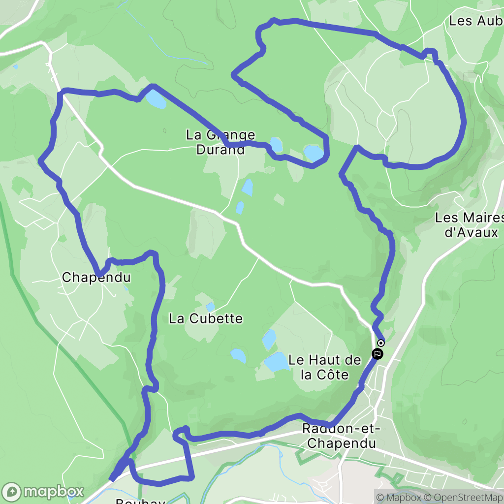 Raddon-et-Chapendu : carte du parcours de randonnée - France