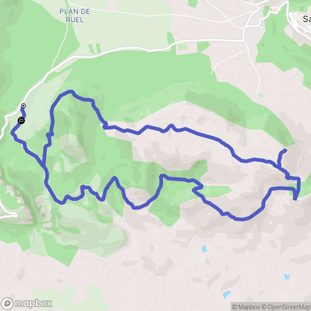 Bagnols-en-Forêt : carte du parcours de randonnée - France
