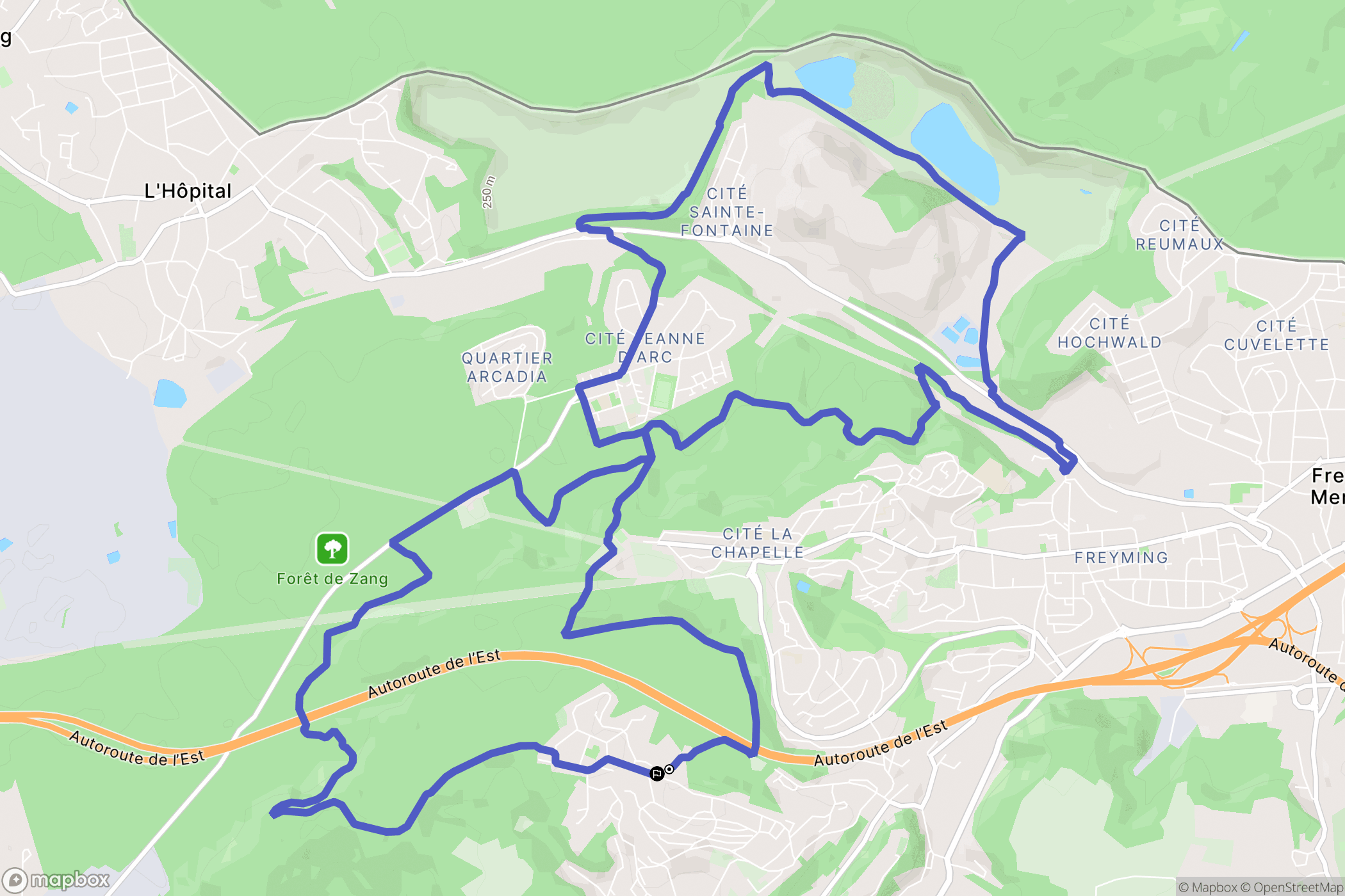 Hombourg-Haut : carte du parcours de randonnée - France