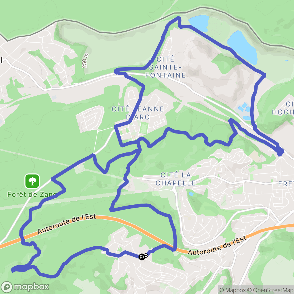 Hombourg-Haut : carte du parcours de randonnée - France