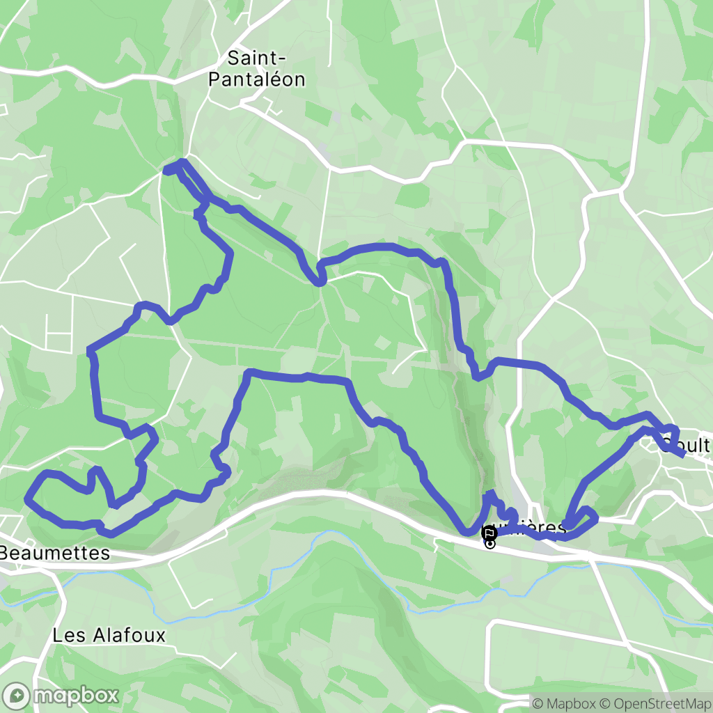 Goult : carte du parcours de randonnée - France