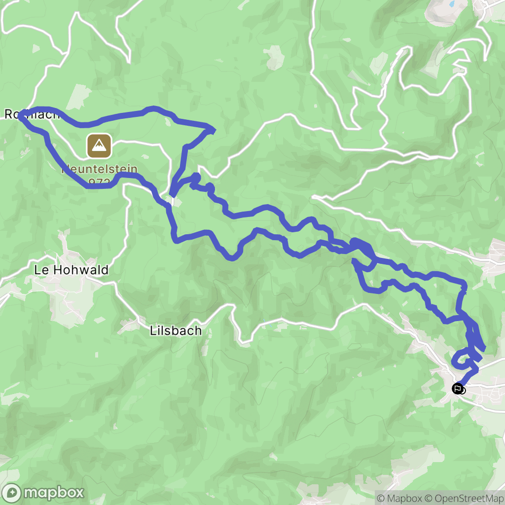 Andlau : carte du parcours de randonnée - France