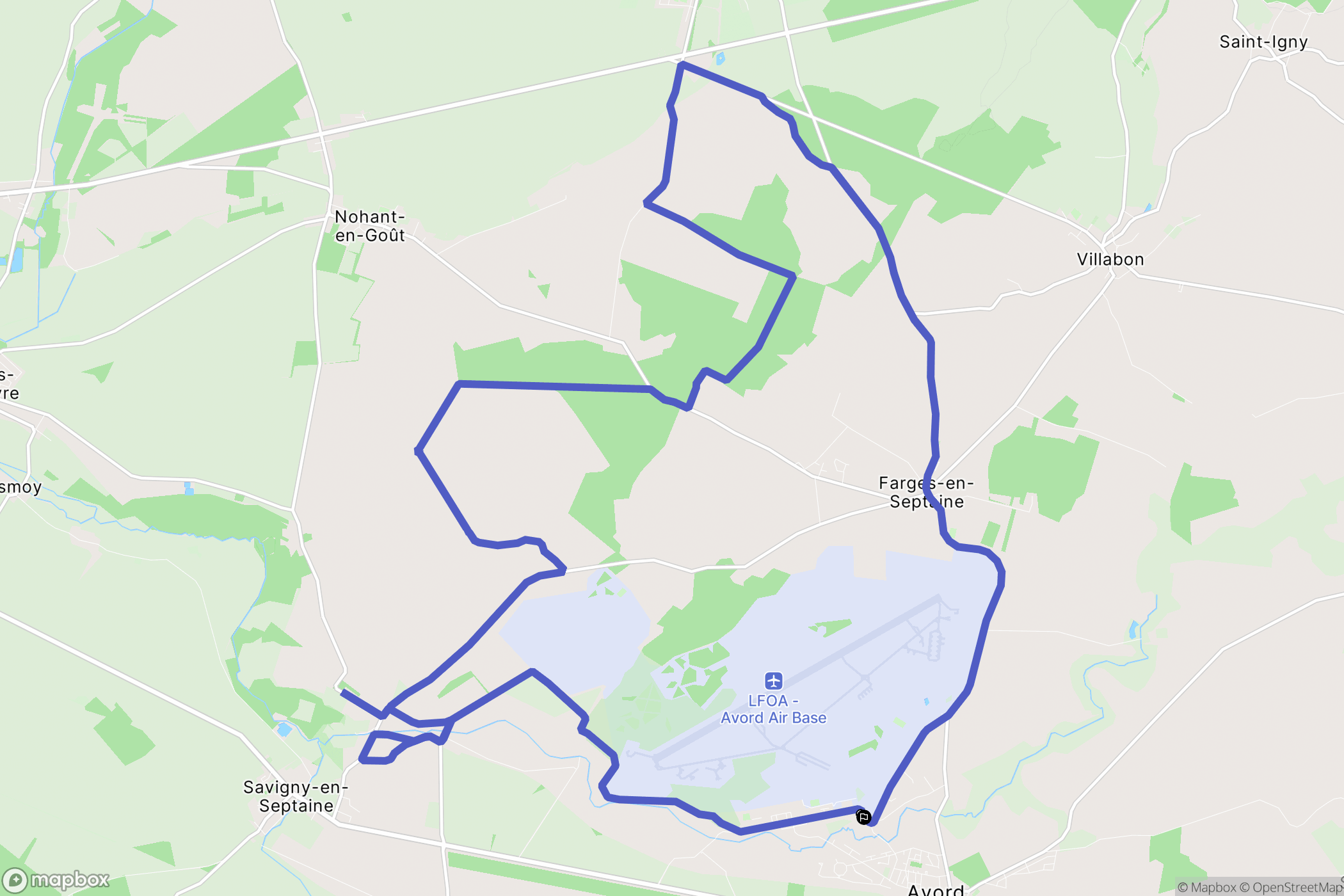 Farges-en-Septaine : carte du parcours de randonnée - France