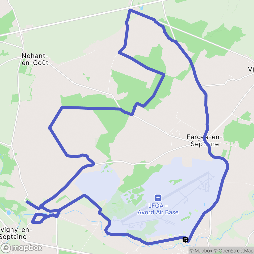 Farges-en-Septaine : carte du parcours de randonnée - France
