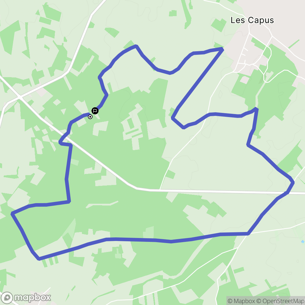 Aussac-Vadalle : carte du parcours de randonnée - France