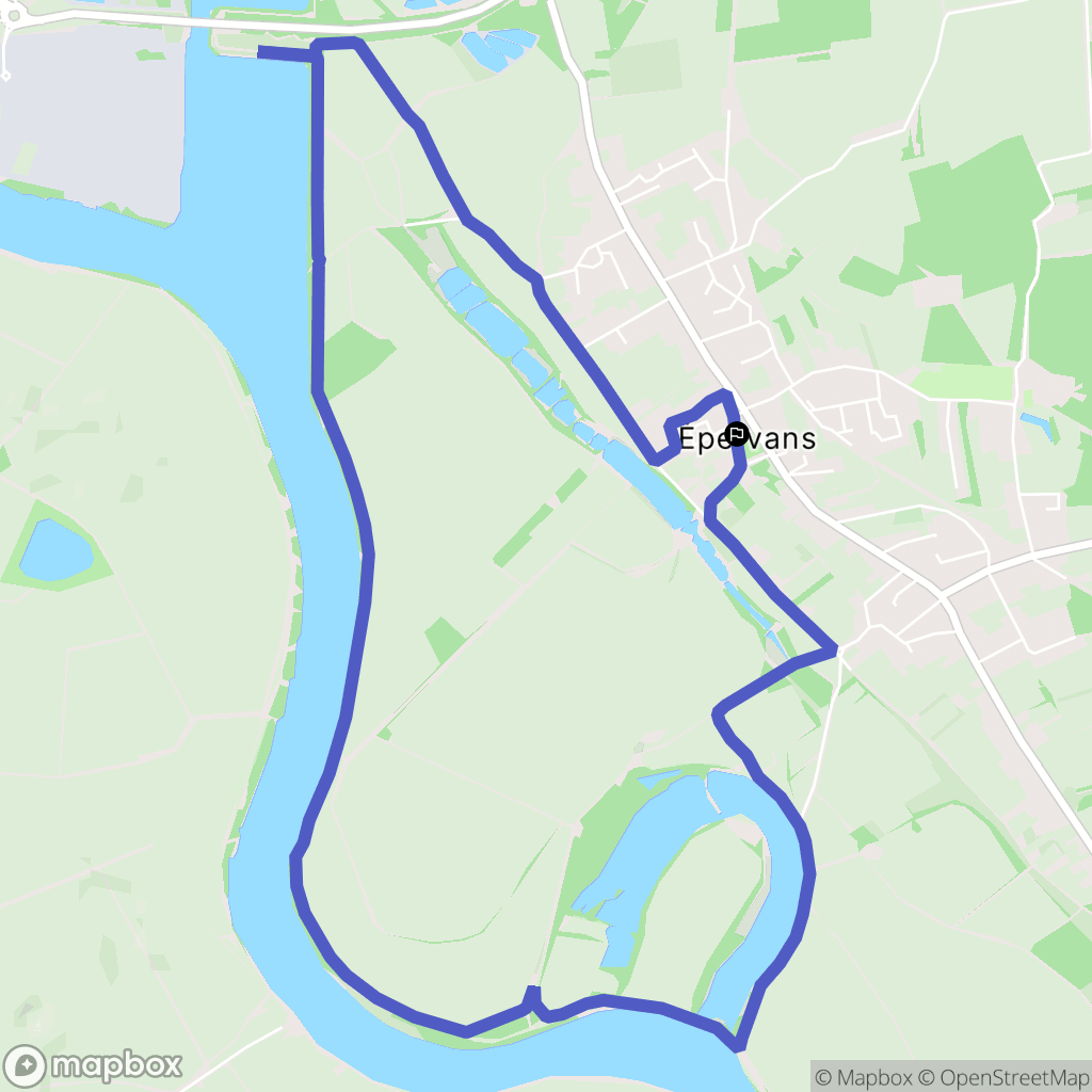 Épervans : carte du parcours de randonnée - France