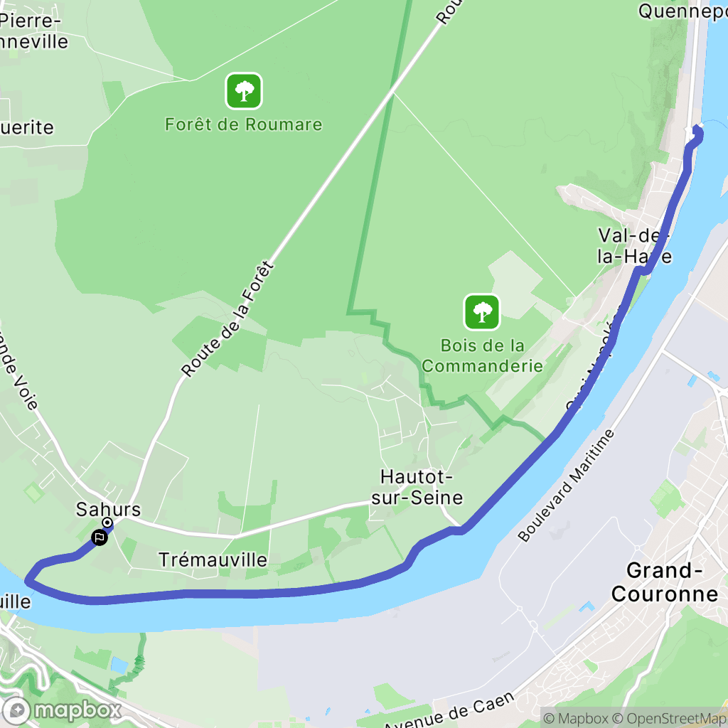 Sahurs : carte du parcours de randonnée - France