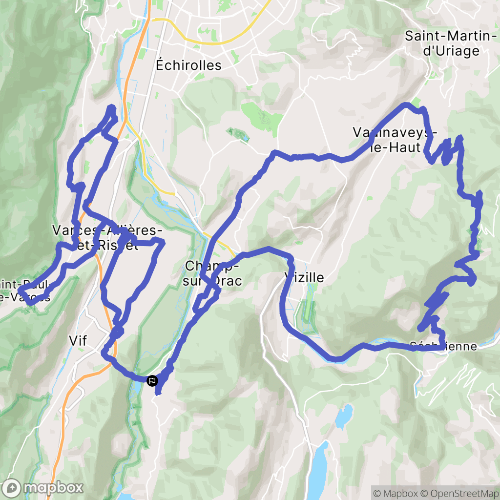 Saint-Georges-de-Commiers : carte du parcours de randonnée - France