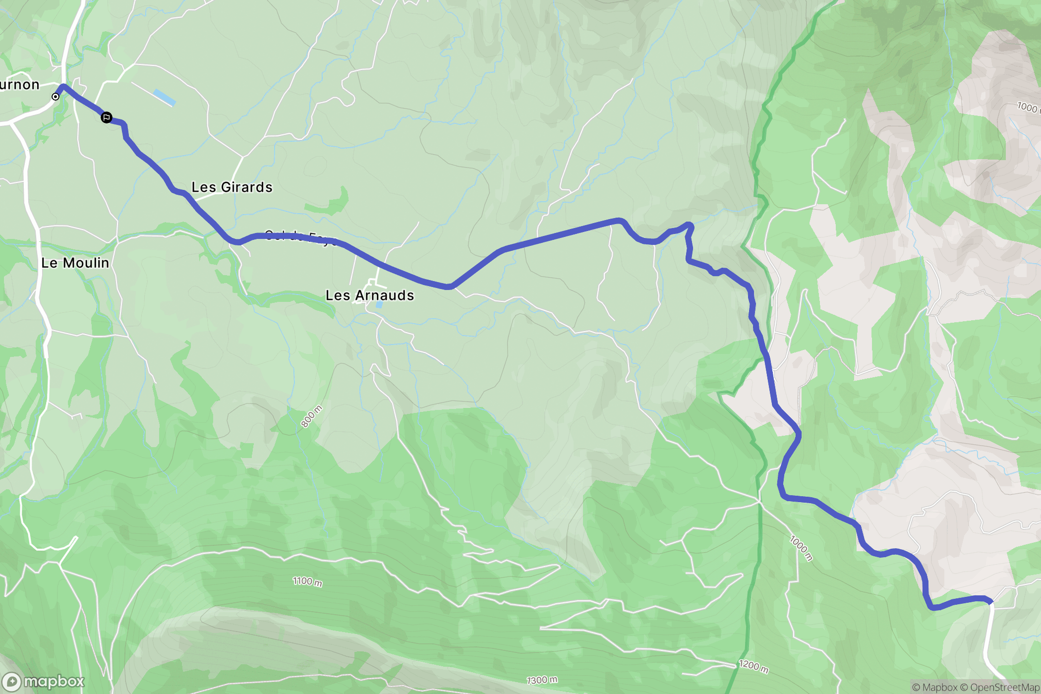 Savournon : carte du parcours de randonnée - France
