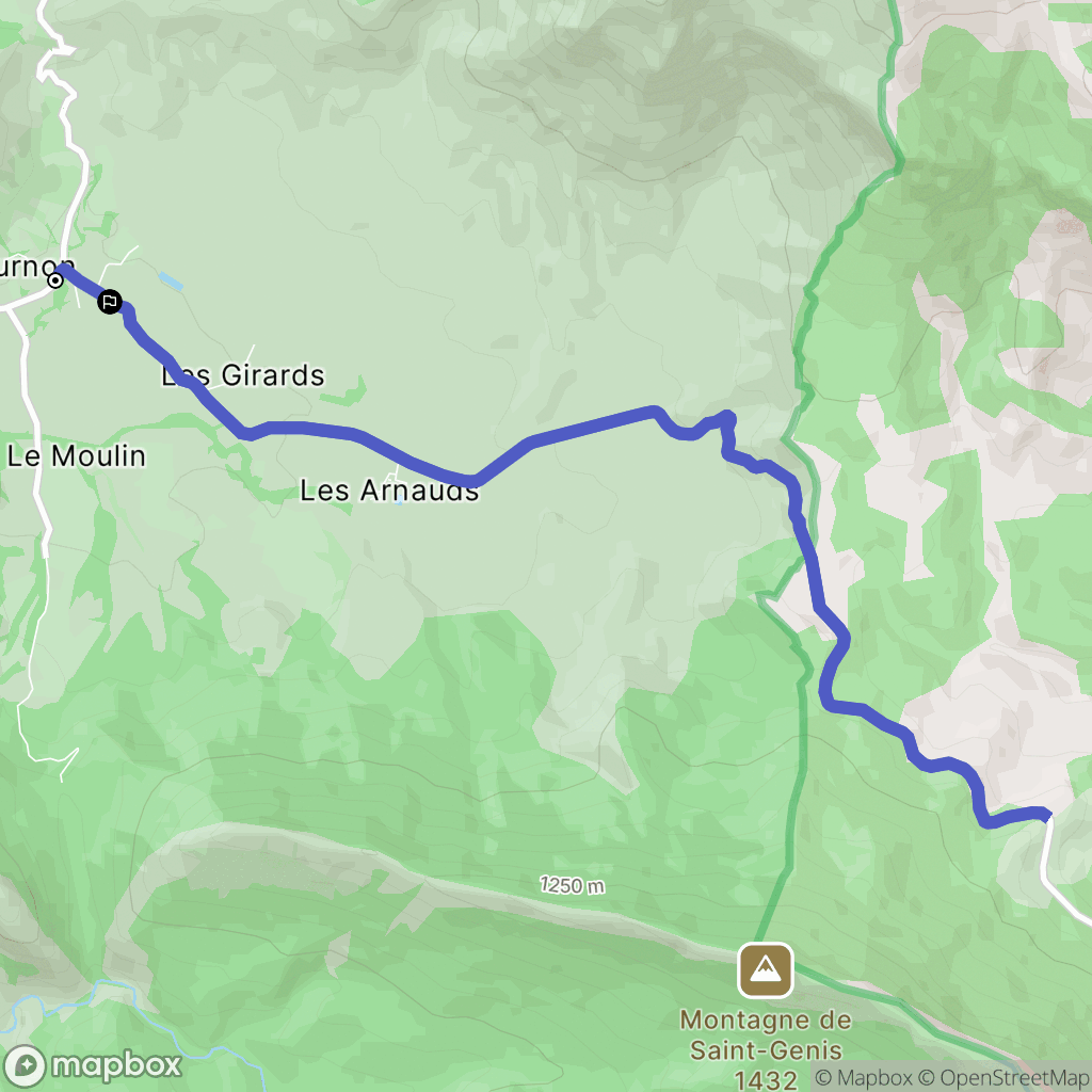 Savournon : carte du parcours de randonnée - France