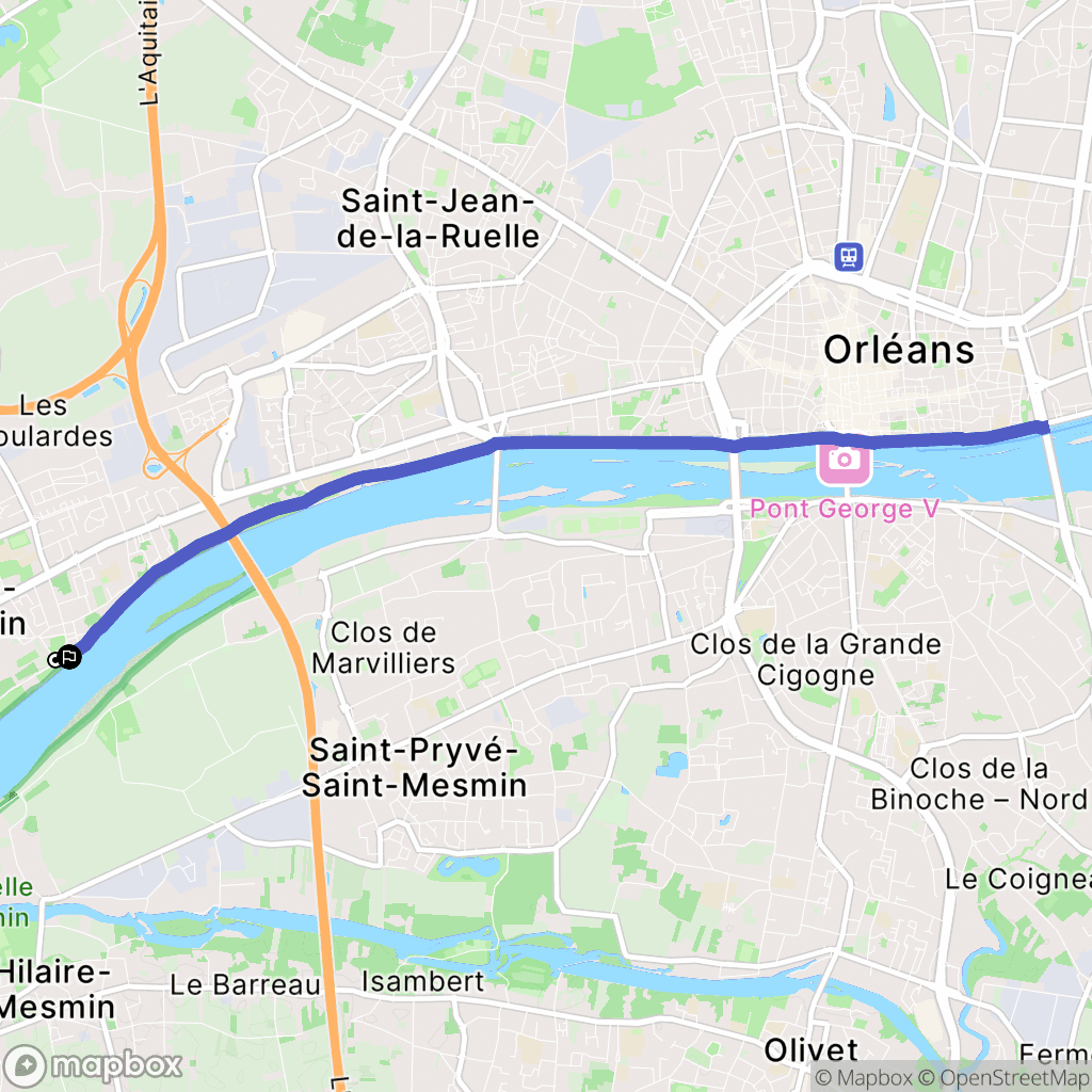 La Chapelle-Saint-Mesmin : carte du parcours de randonnée - France