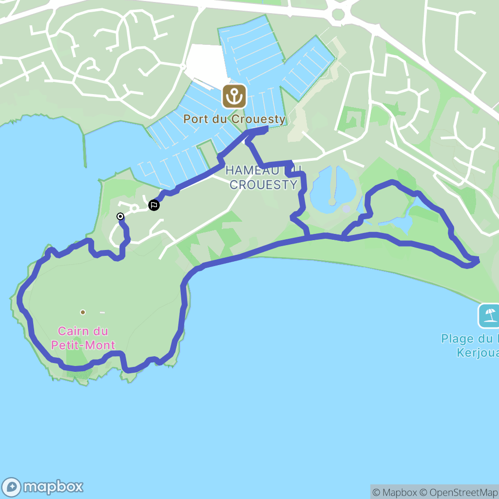 Arzon : carte du parcours de randonnée - France