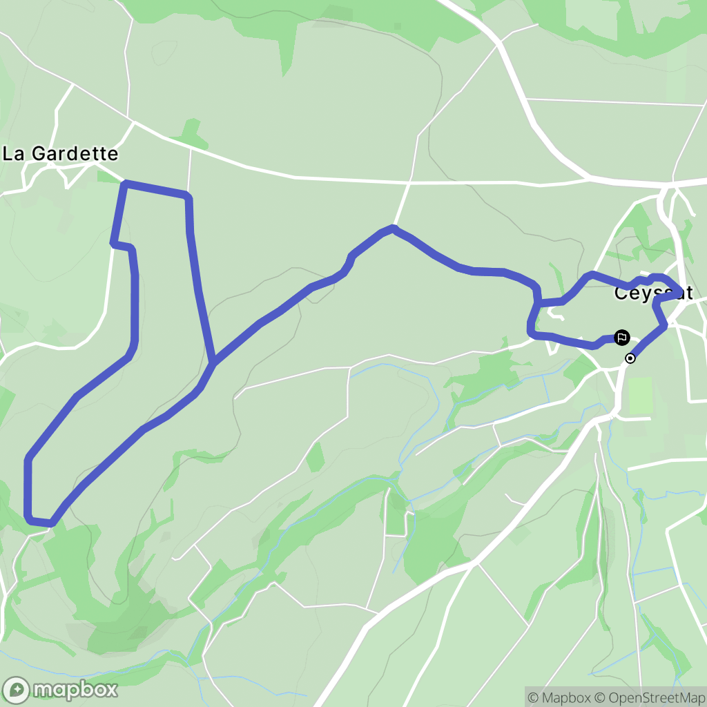 Ceyssat : carte du parcours de randonnée - France