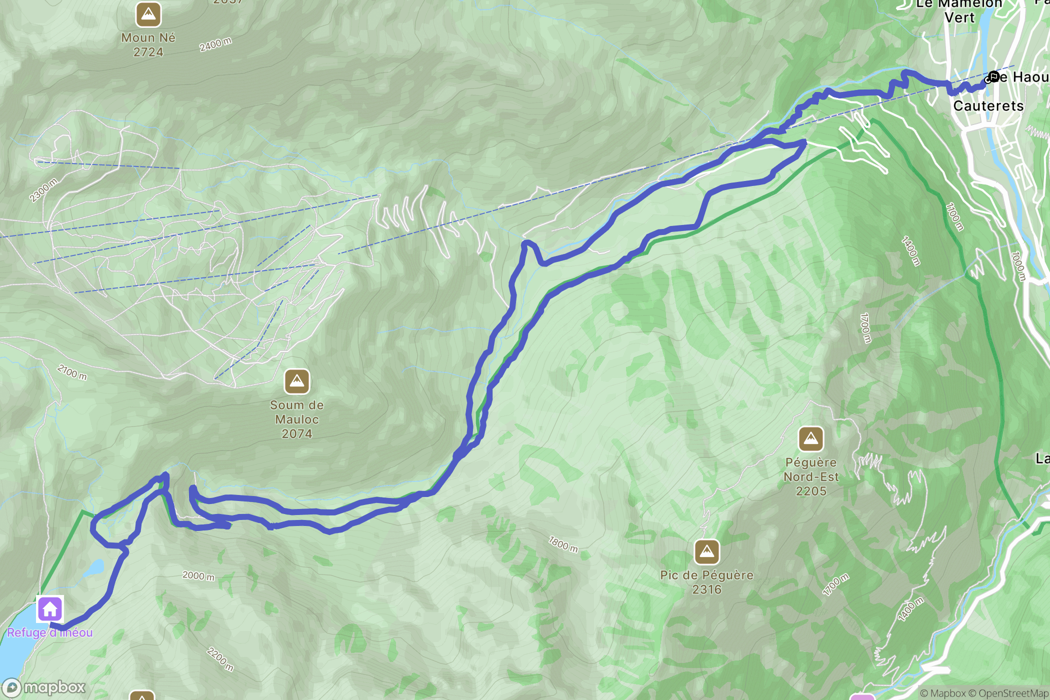 Cauterets: routekaart voor buitenactiviteiten - France