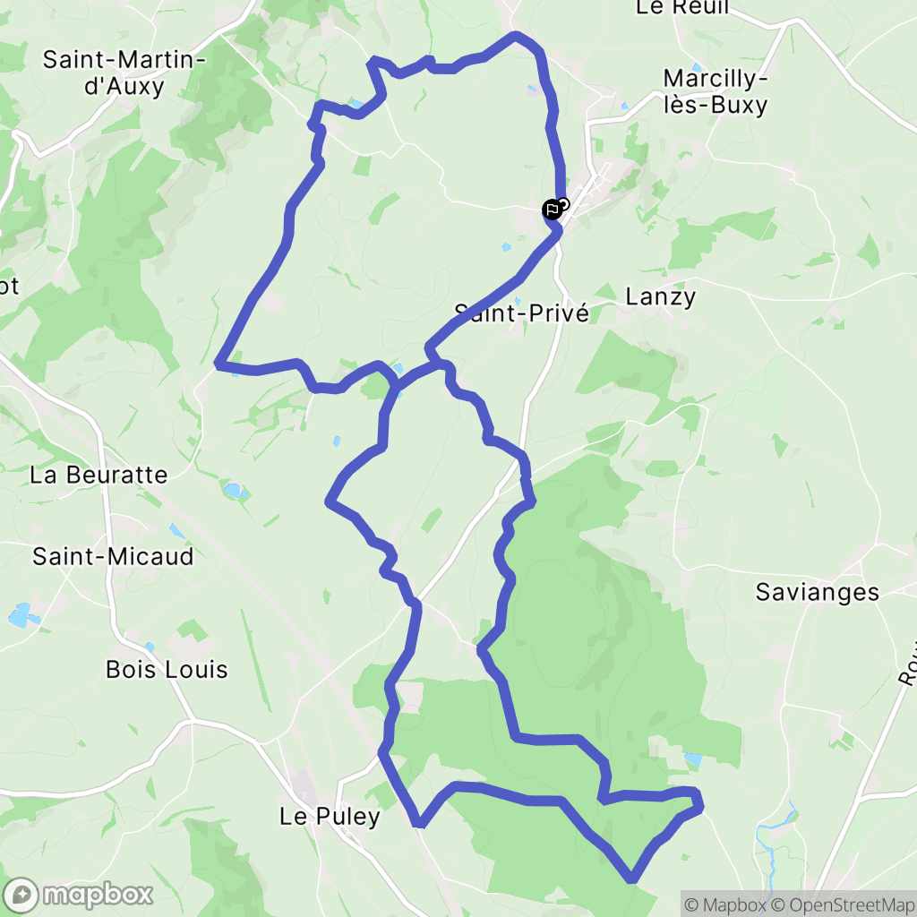 Marcilly-lès-Buxy : carte du parcours de randonnée - France