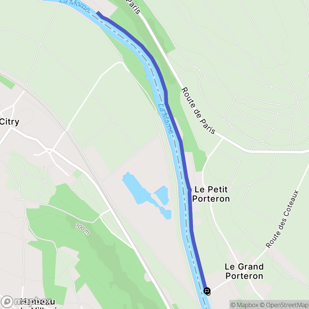 Charly-sur-Marne : carte du parcours de randonnée - France