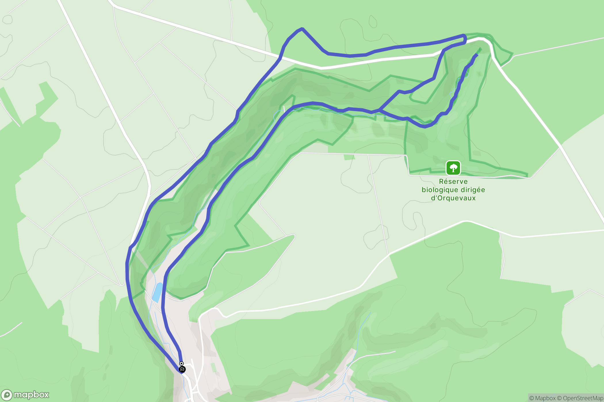 Orquevaux : carte du parcours de randonnée - France