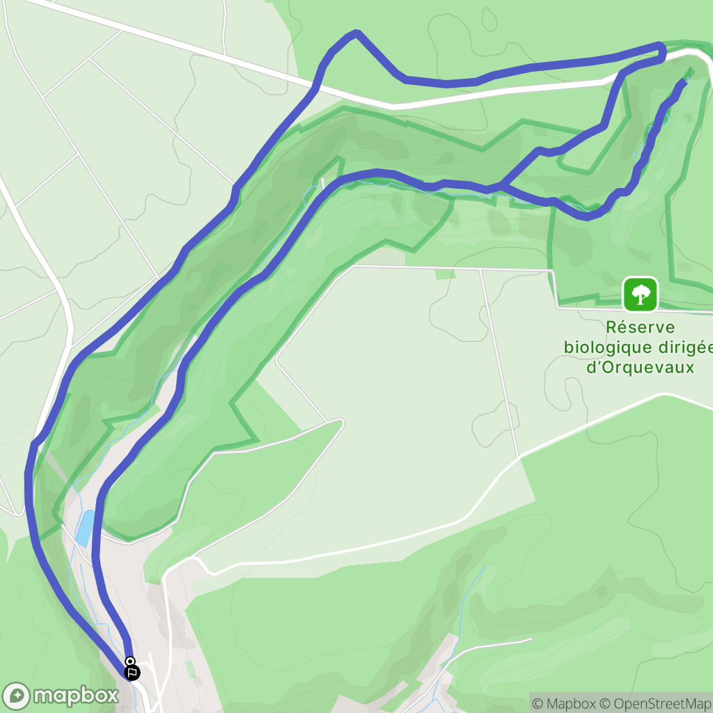 Orquevaux : carte du parcours de randonnée - France