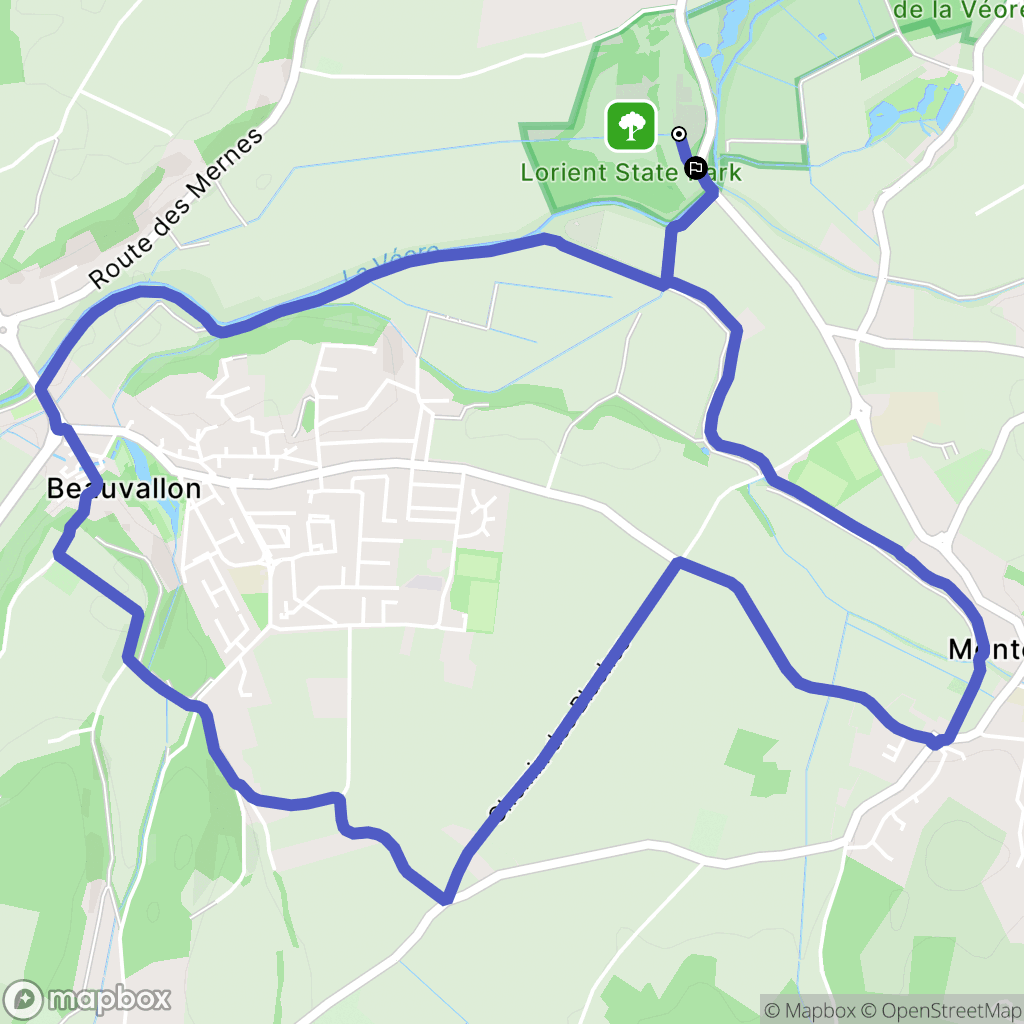 Montéléger : carte du parcours de randonnée - France