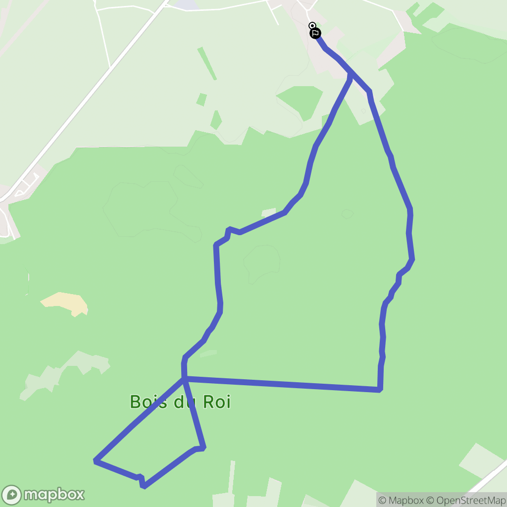 Rouville : carte du parcours de randonnée - France