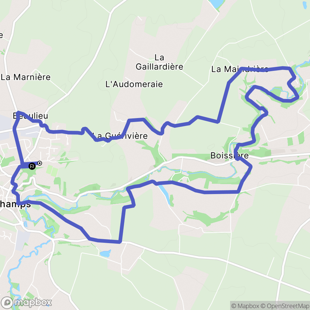 Mouchamps : carte du parcours de randonnée - France