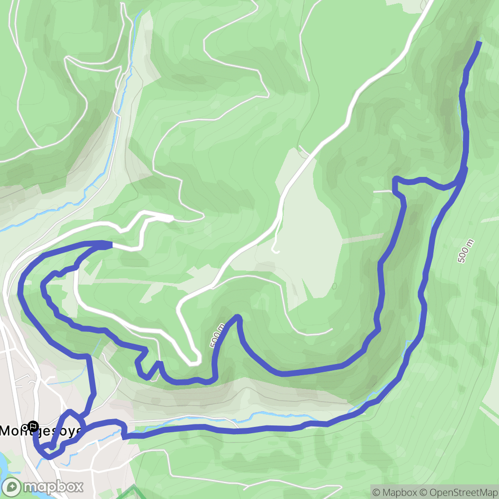 Montgesoye : carte du parcours de randonnée - France