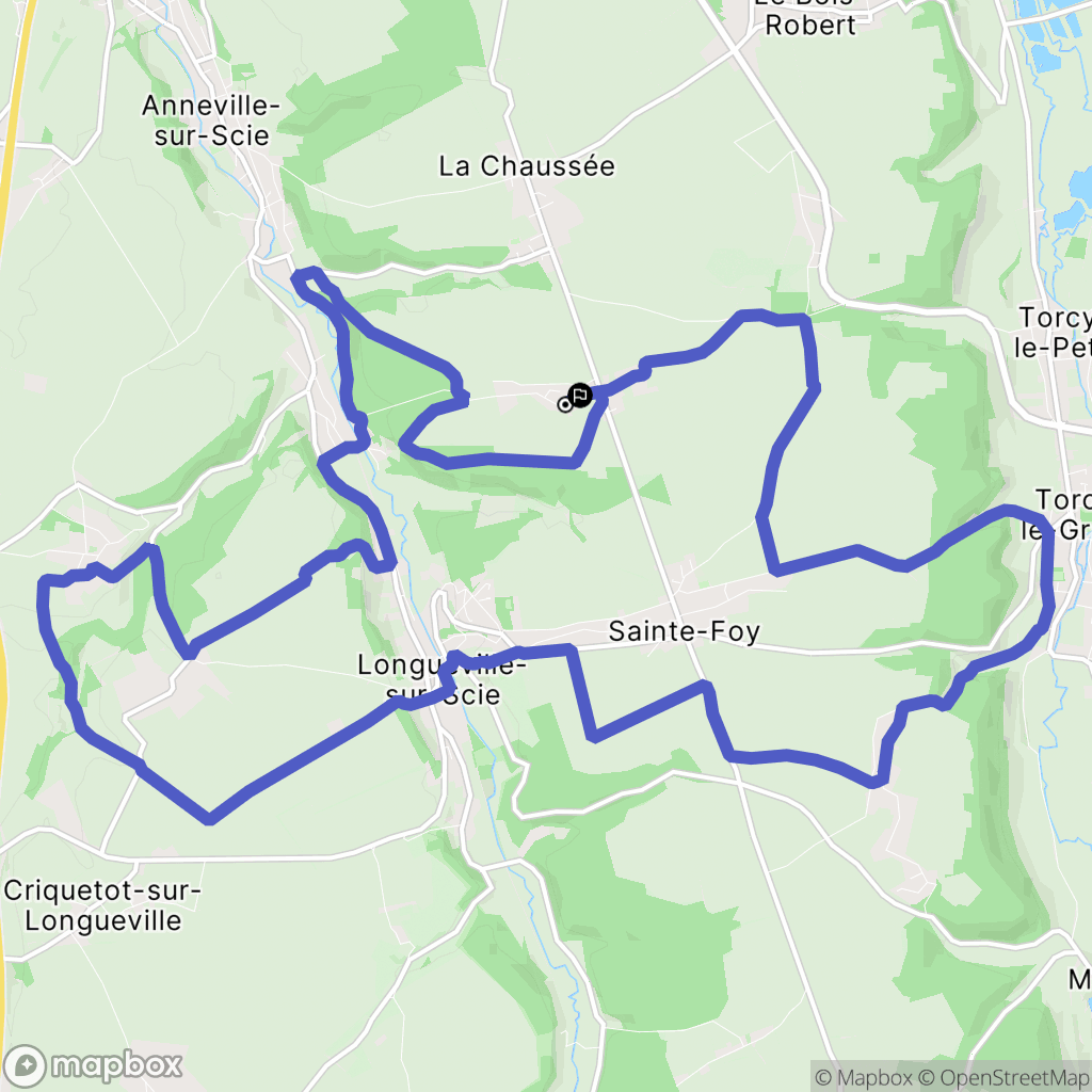 La Chaussée : carte du parcours de randonnée - France