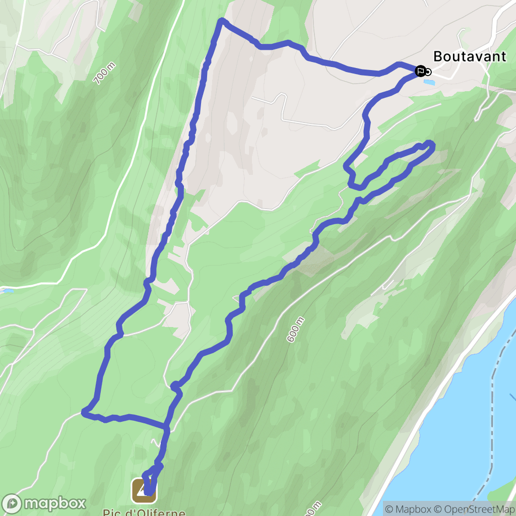 Vescles : carte du parcours de randonnée - France