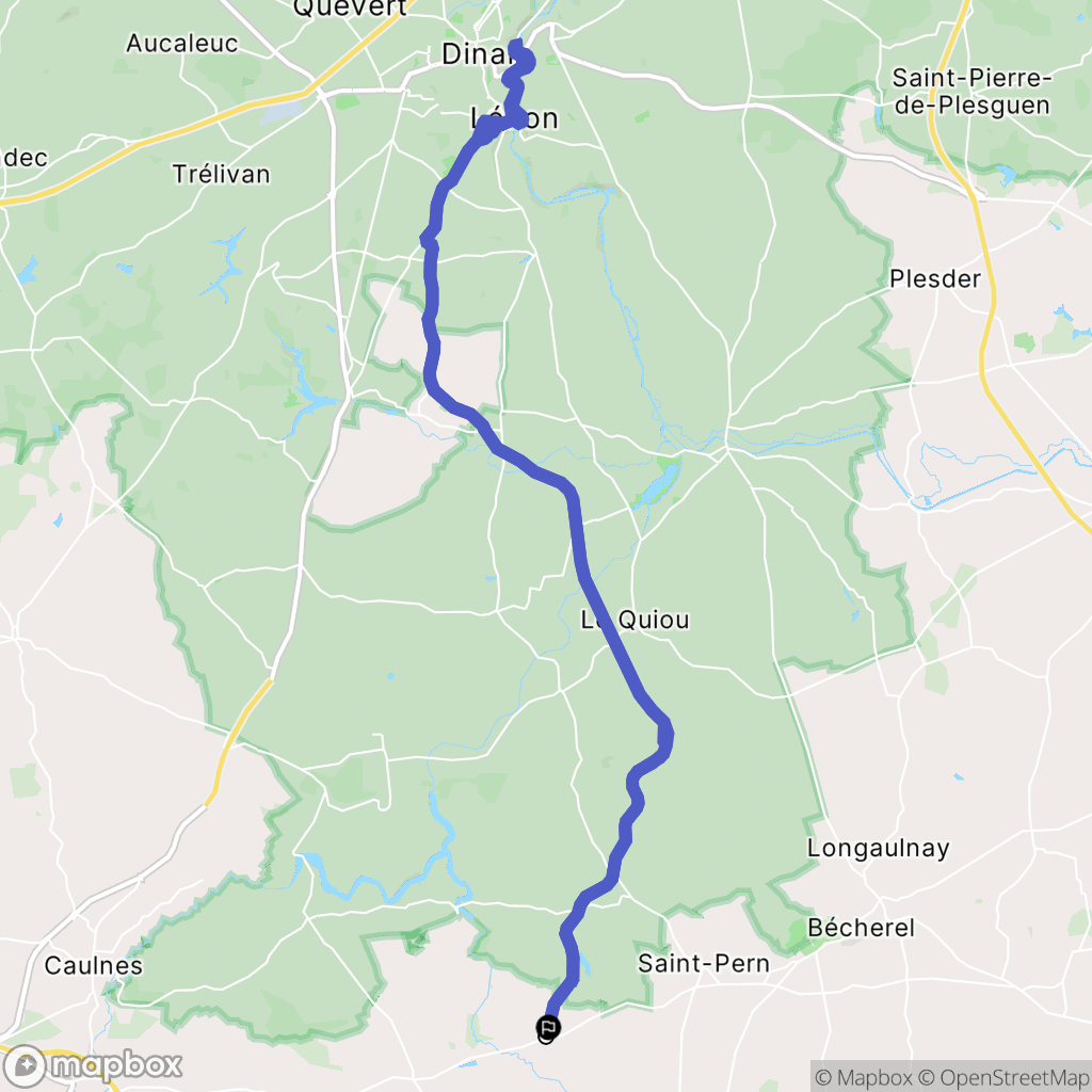 Médréac : carte du parcours de randonnée - France