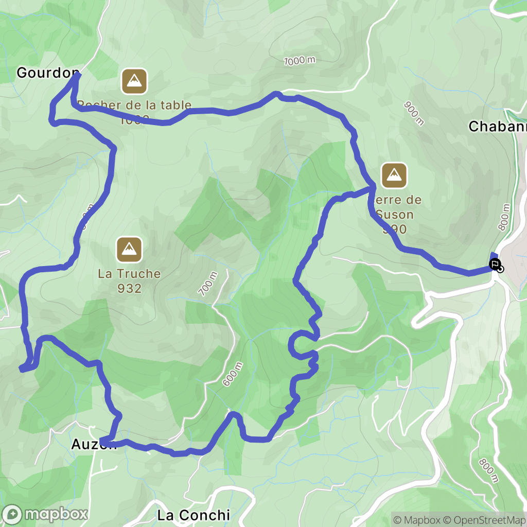 Saint-Priest : carte du parcours de randonnée - France