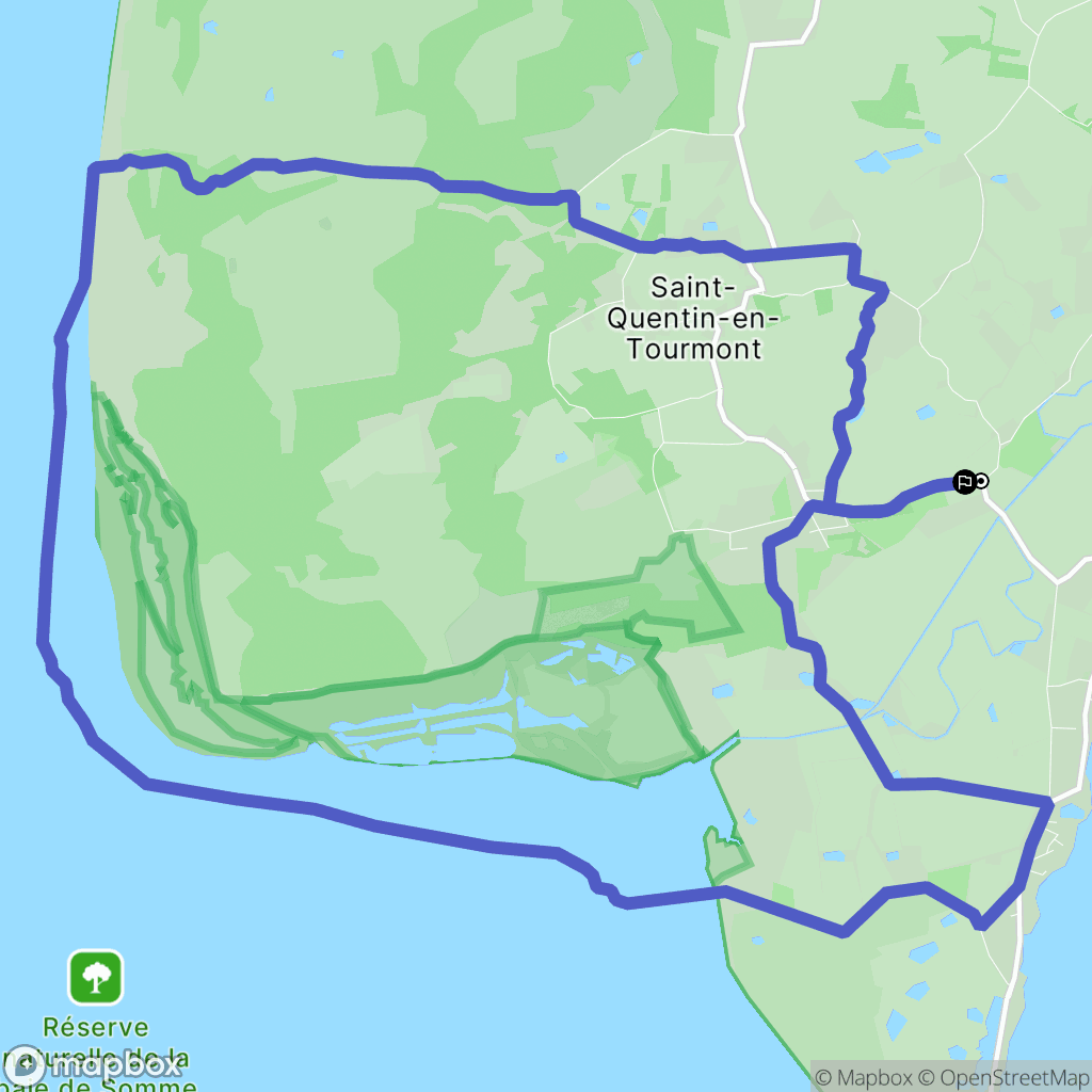 Saint-Quentin-en-Tourmont : carte du parcours de randonnée - France
