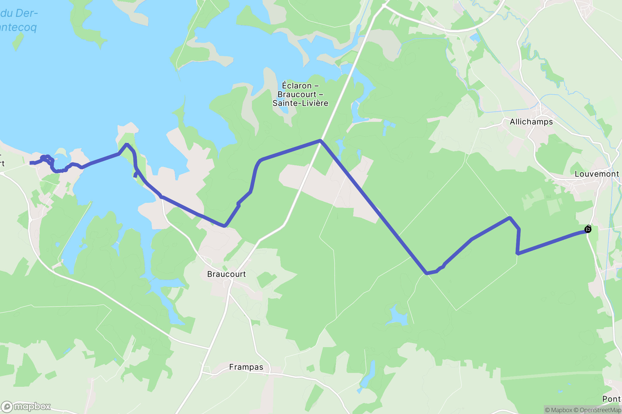 Louvemont : carte du parcours de randonnée - France