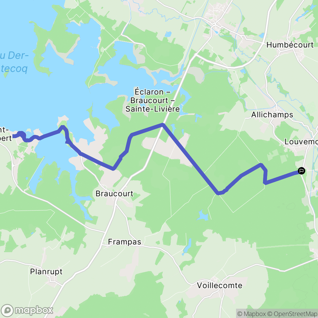 Louvemont : carte du parcours de randonnée - France