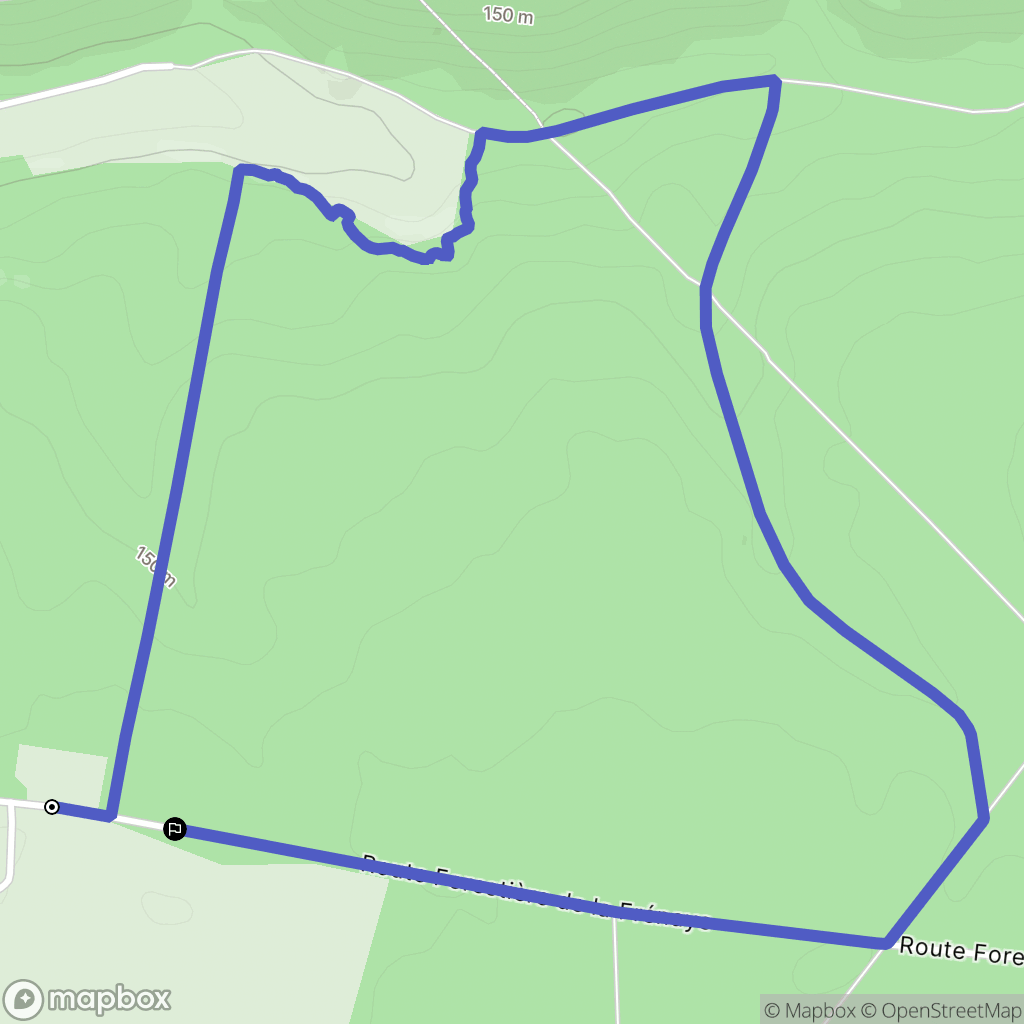 Saint-Hellier : carte du parcours de randonnée - France