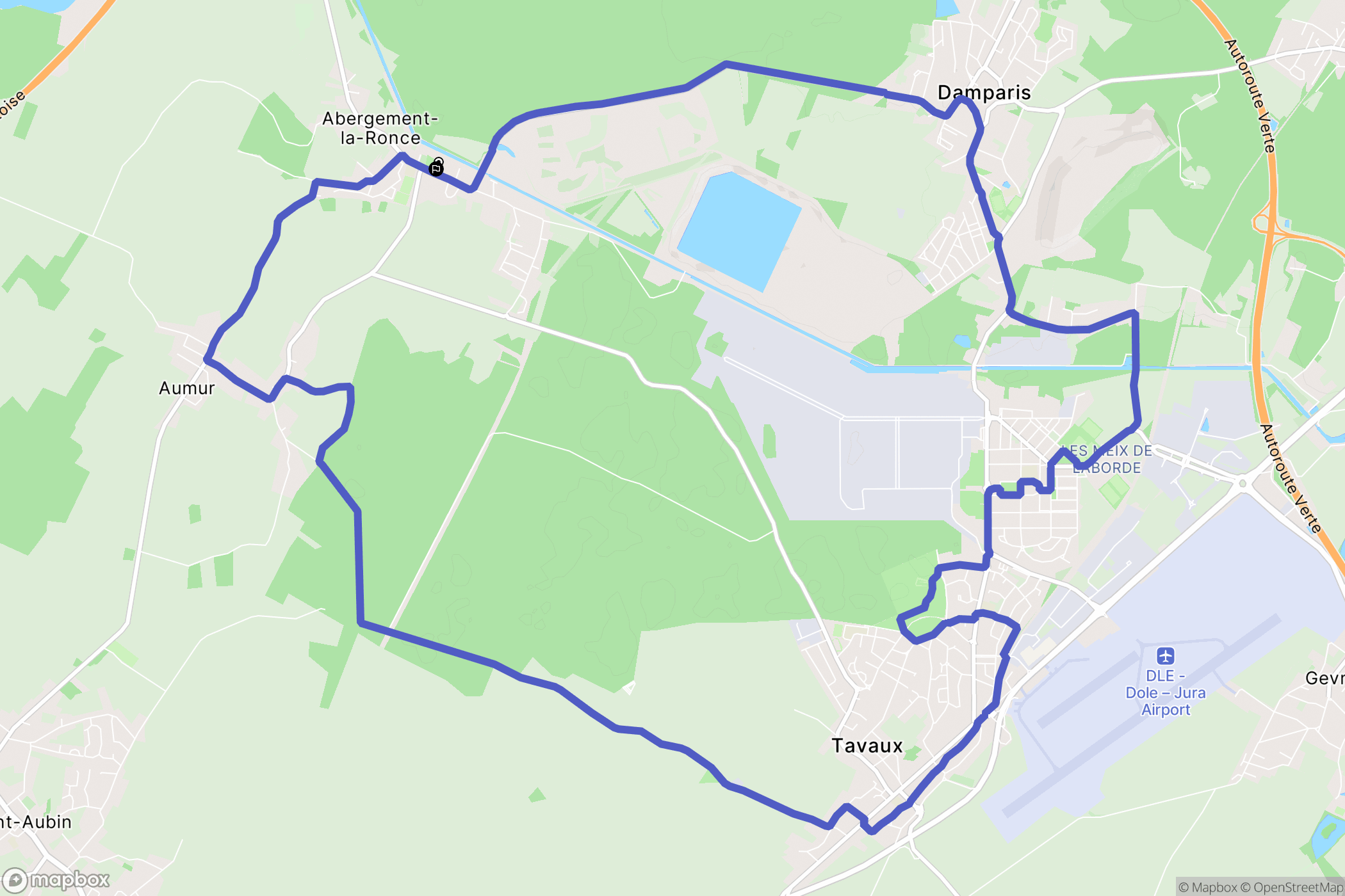 Abergement-la-Ronce : carte du parcours de randonnée - France