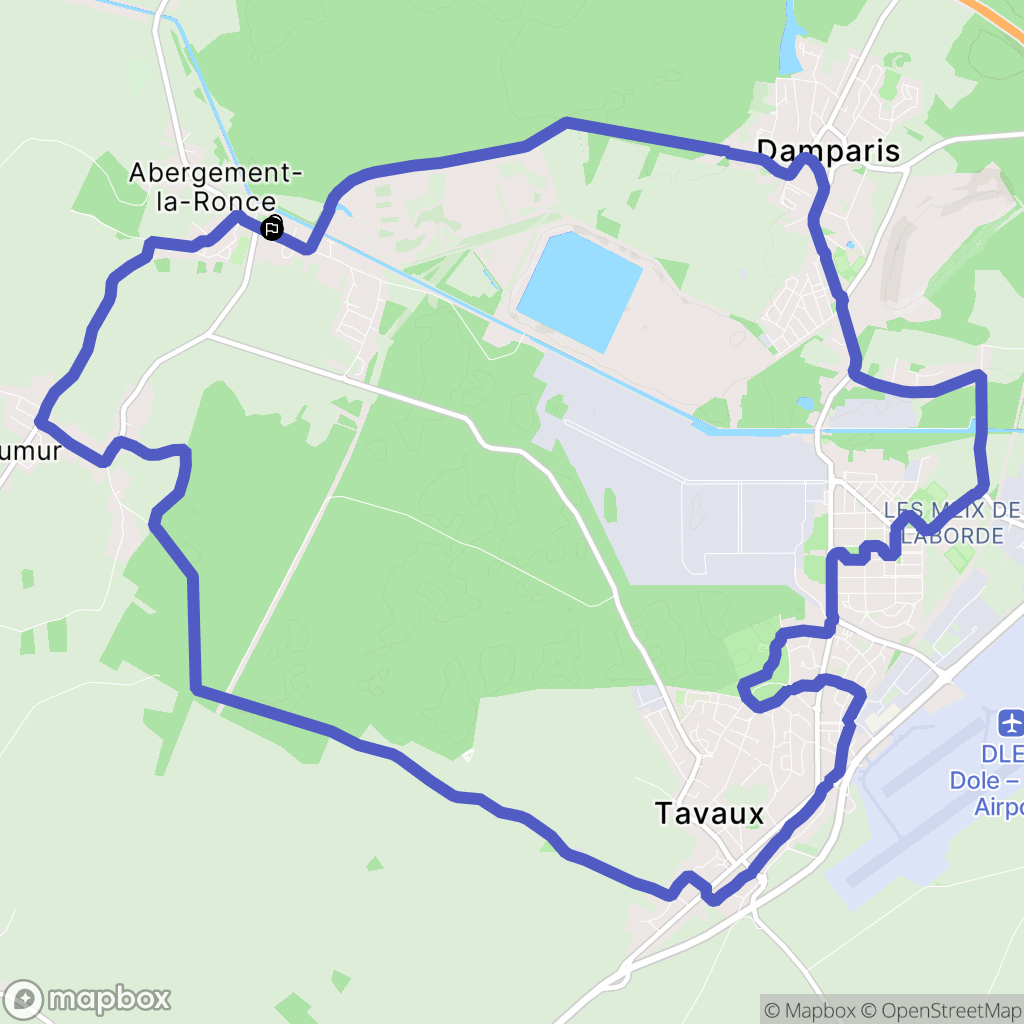 Abergement-la-Ronce : carte du parcours de randonnée - France