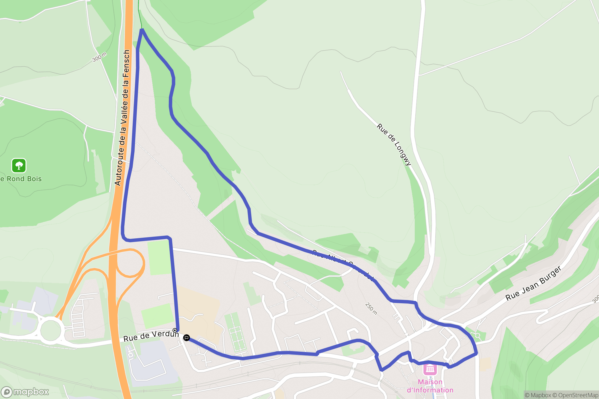 Fontoy : carte du parcours de randonnée - France