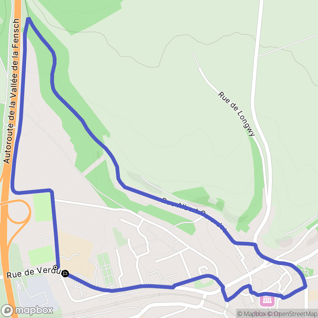 Fontoy : carte du parcours de randonnée - France