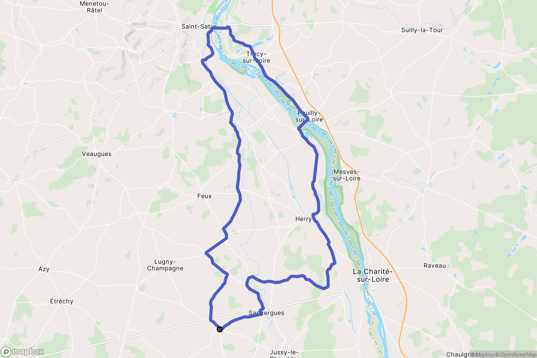 Charentonnay : carte du parcours de randonnée - France