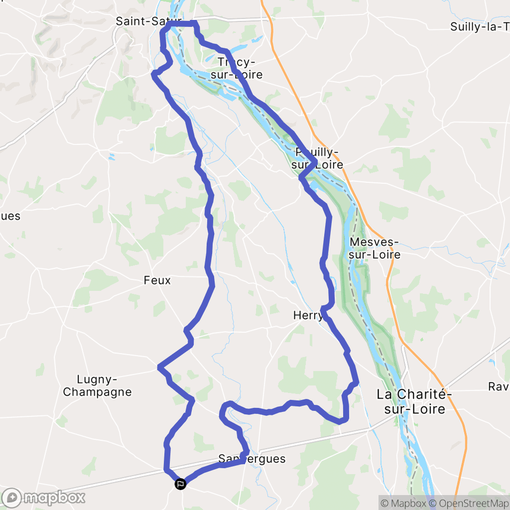 Charentonnay : carte du parcours de randonnée - France