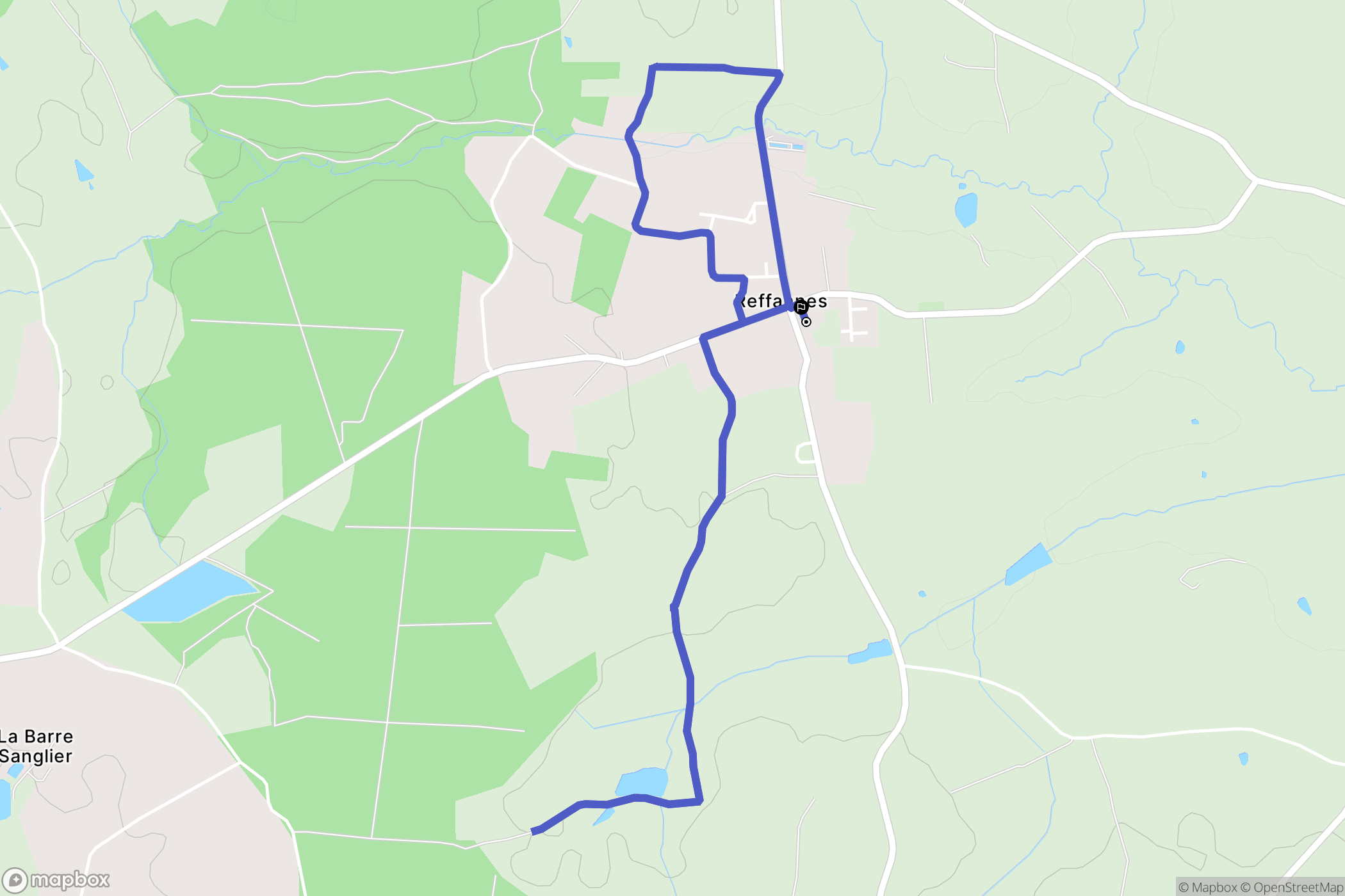 Reffannes : carte du parcours de randonnée - France