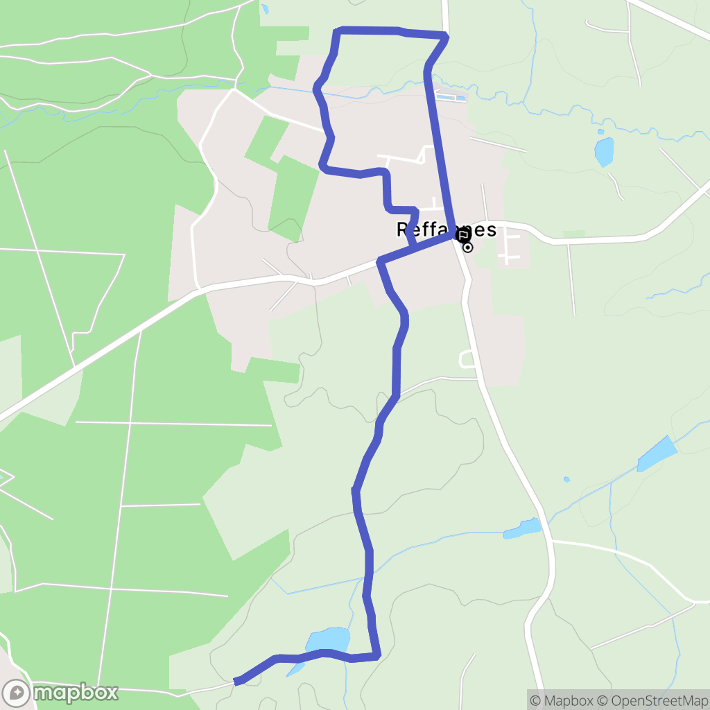 Reffannes : carte du parcours de randonnée - France